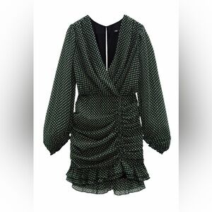 Zara Floral Print V-Neck Dress